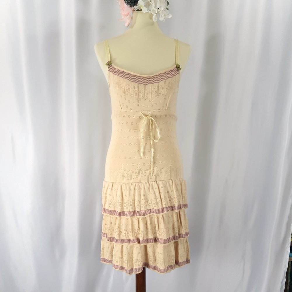 Vintage Betsy Johnson cream knit dress... sweet an